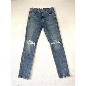 AGOLDE Sophie Skinny Jeans Distressed Full Length Mid-Rise Denim Women's 27